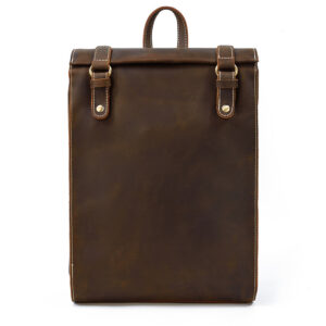 Retro Backpack Top Layer Leather Luggage Leisure