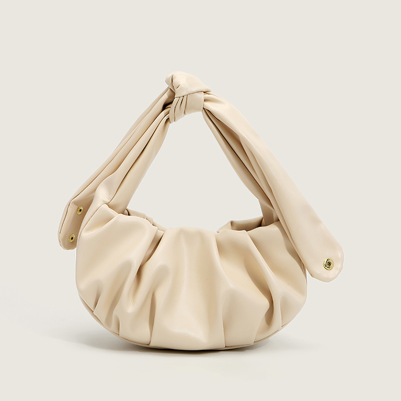 Simple And Niche Design Folds Soft Small Bag New Foreign Style Wild Ins Knotted Underarm Bag Messenger Bag - Image 3